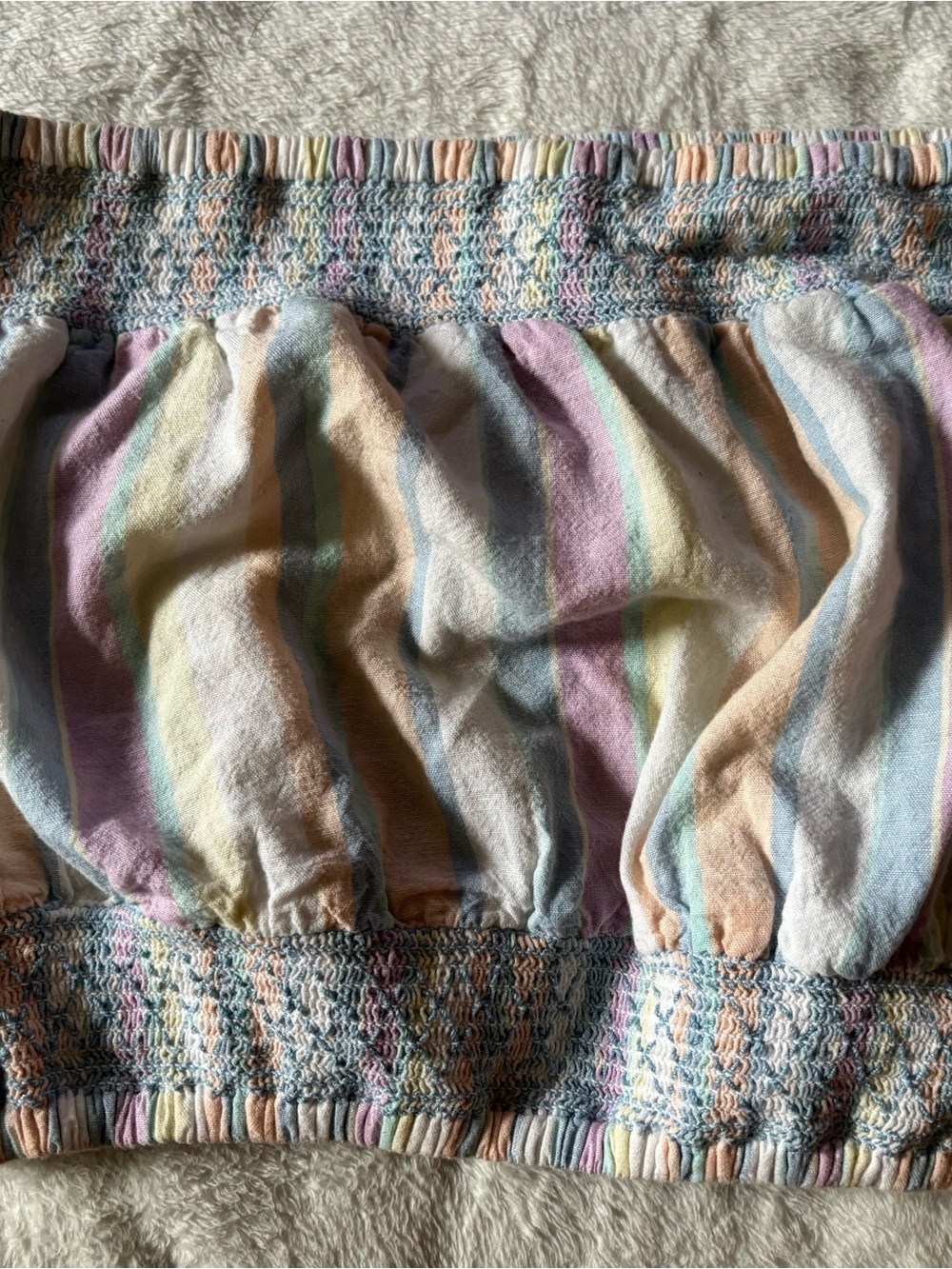 Derek Heart Pastel Multi-Stripe Tube Top